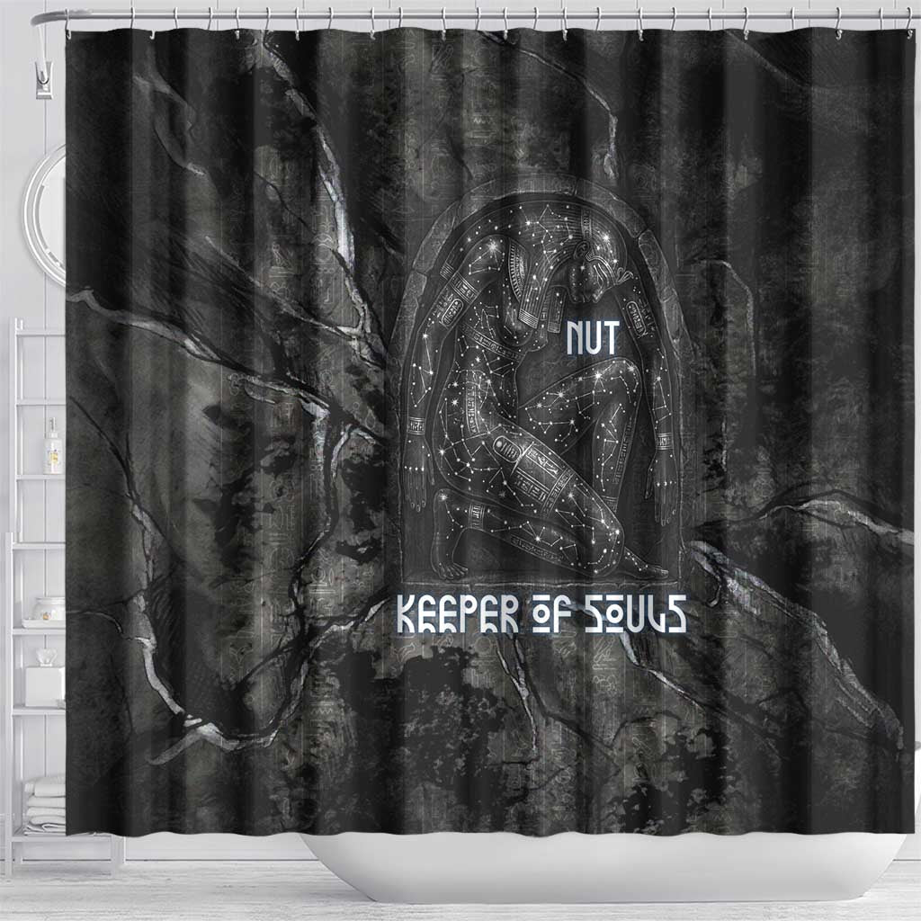 Nut Shower Curtain Egyptian Keeper of Souls Celestial Stairway Ascension Path Cosmic Goddess of the Night Sky