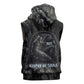 Nut Sleeveless Zip Hoodie Egyptian Keeper of Souls Celestial Stairway Ascension Path Cosmic Goddess of the Night Sky