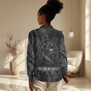Nut Women Casual Shirt Egyptian Keeper of Souls Celestial Stairway Ascension Path Cosmic Goddess of the Night Sky