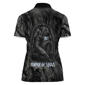 Nut Women Polo Shirt Egyptian Keeper of Souls Celestial Stairway Ascension Path Cosmic Goddess of the Night Sky