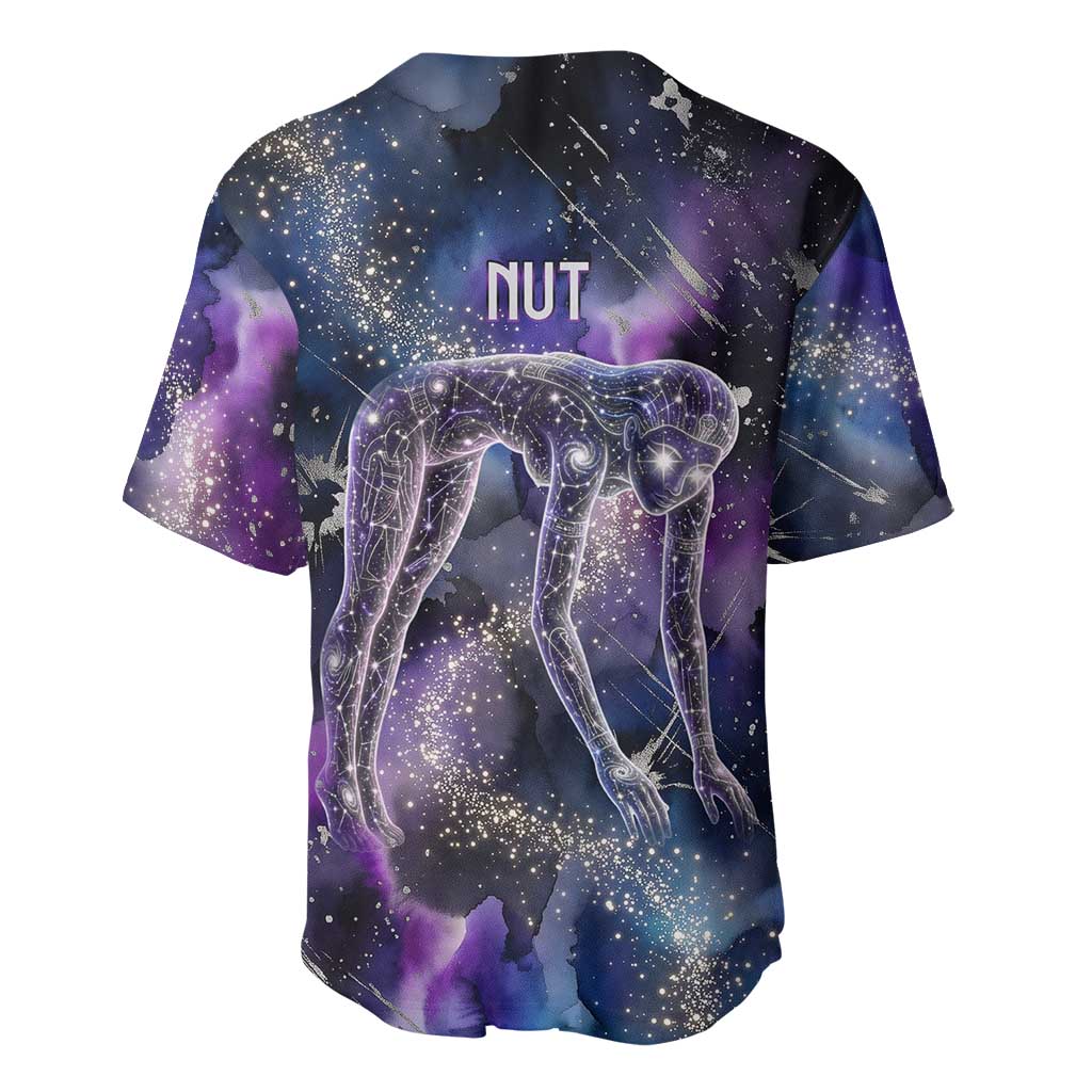 Nut Egyptian Baseball Jersey She Who Bore the Gods Galactic Vessel Cosmic Goddess Star Map
