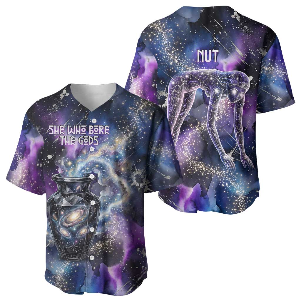 Nut Egyptian Baseball Jersey She Who Bore the Gods Galactic Vessel Cosmic Goddess Star Map