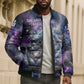 Nut Egyptian Bomber Puffer Jacket She Who Bore the Gods Galactic Vessel Cosmic Goddess Star Map