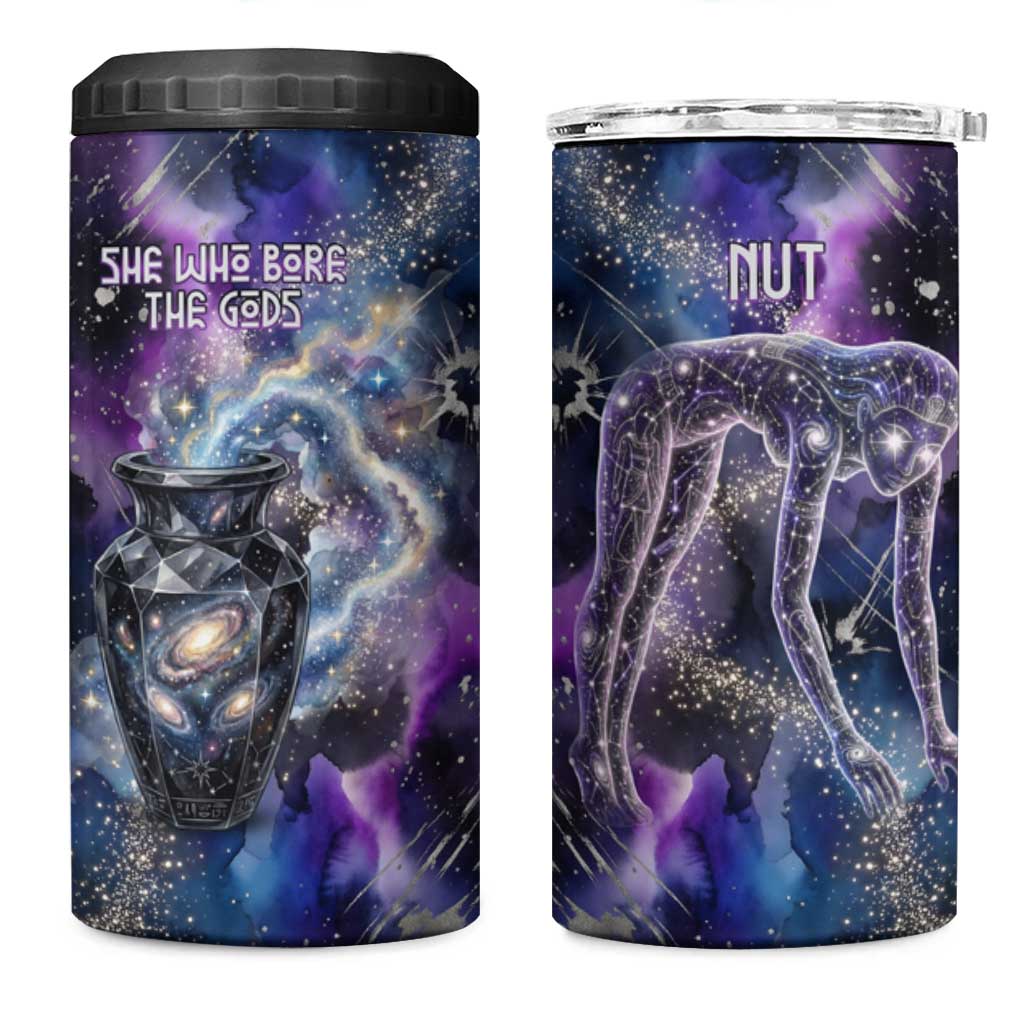 Nut Egyptian 4 in 1 Can Cooler Tumbler She Who Bore the Gods Galactic Vessel Cosmic Goddess Star Map