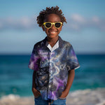 Nut Egyptian Kid Hawaiian Shirt She Who Bore the Gods Galactic Vessel Cosmic Goddess Star Map