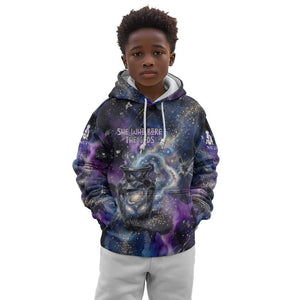 Nut Egyptian Kid Hoodie She Who Bore the Gods Galactic Vessel Cosmic Goddess Star Map