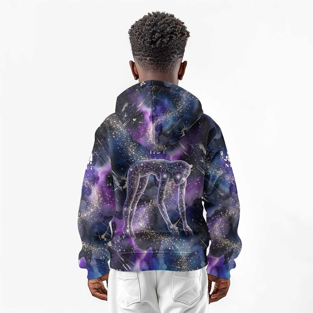 Nut Egyptian Kid Hoodie She Who Bore the Gods Galactic Vessel Cosmic Goddess Star Map