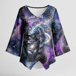 Nut Egyptian Kimono Sleeve Blouse She Who Bore the Gods Galactic Vessel Cosmic Goddess Star Map