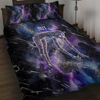 Nut Egyptian Quilt Bed Set She Who Bore the Gods Galactic Vessel Cosmic Goddess Star Map