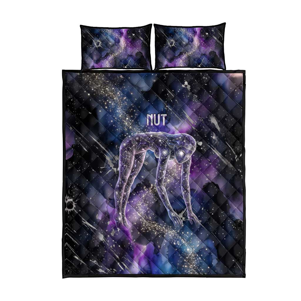 Nut Egyptian Quilt Bed Set She Who Bore the Gods Galactic Vessel Cosmic Goddess Star Map