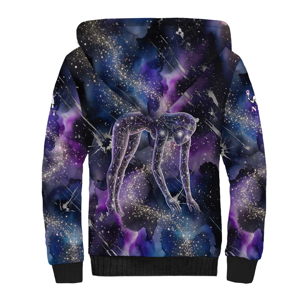Nut Egyptian Sherpa Hoodie She Who Bore the Gods Galactic Vessel Cosmic Goddess Star Map
