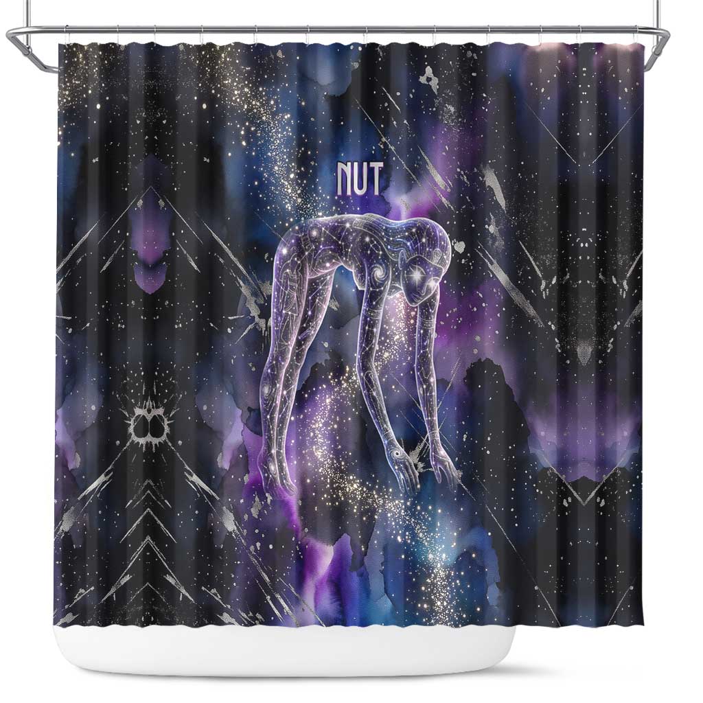 Nut Egyptian Shower Curtain She Who Bore the Gods Galactic Vessel Cosmic Goddess Star Map