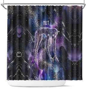 Nut Egyptian Shower Curtain She Who Bore the Gods Galactic Vessel Cosmic Goddess Star Map