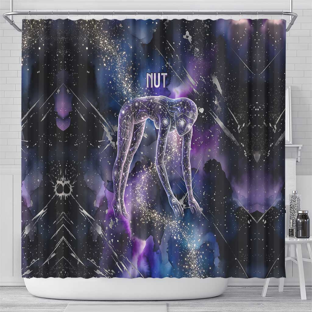 Nut Egyptian Shower Curtain She Who Bore the Gods Galactic Vessel Cosmic Goddess Star Map