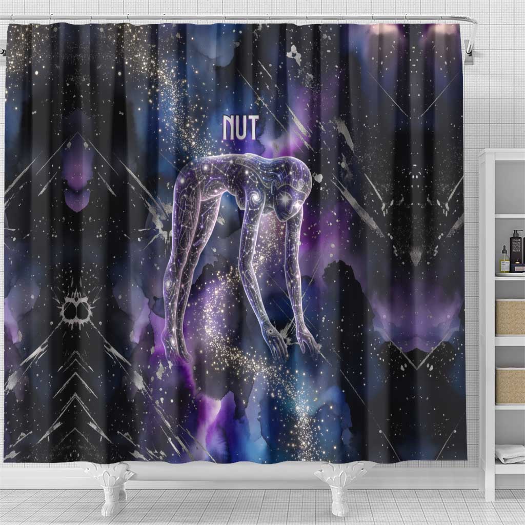 Nut Egyptian Shower Curtain She Who Bore the Gods Galactic Vessel Cosmic Goddess Star Map