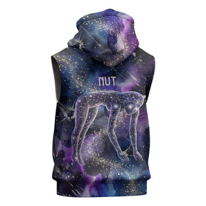 Nut Egyptian Sleeveless Zip Hoodie She Who Bore the Gods Galactic Vessel Cosmic Goddess Star Map
