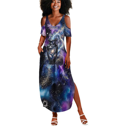 Nut Egyptian Summer Maxi Dress She Who Bore the Gods Galactic Vessel Cosmic Goddess Star Map