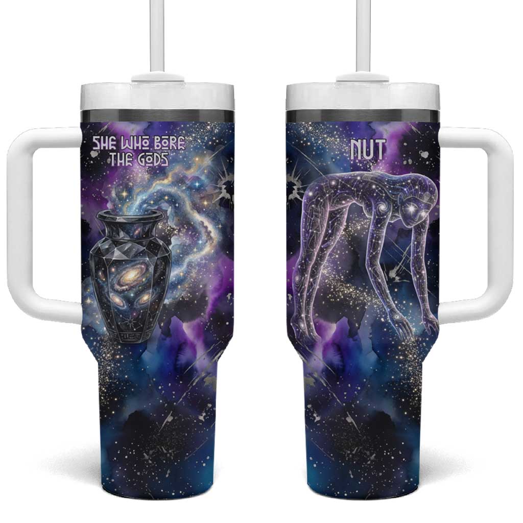 Nut Egyptian Tumbler With Handle She Who Bore the Gods Galactic Vessel Cosmic Goddess Star Map