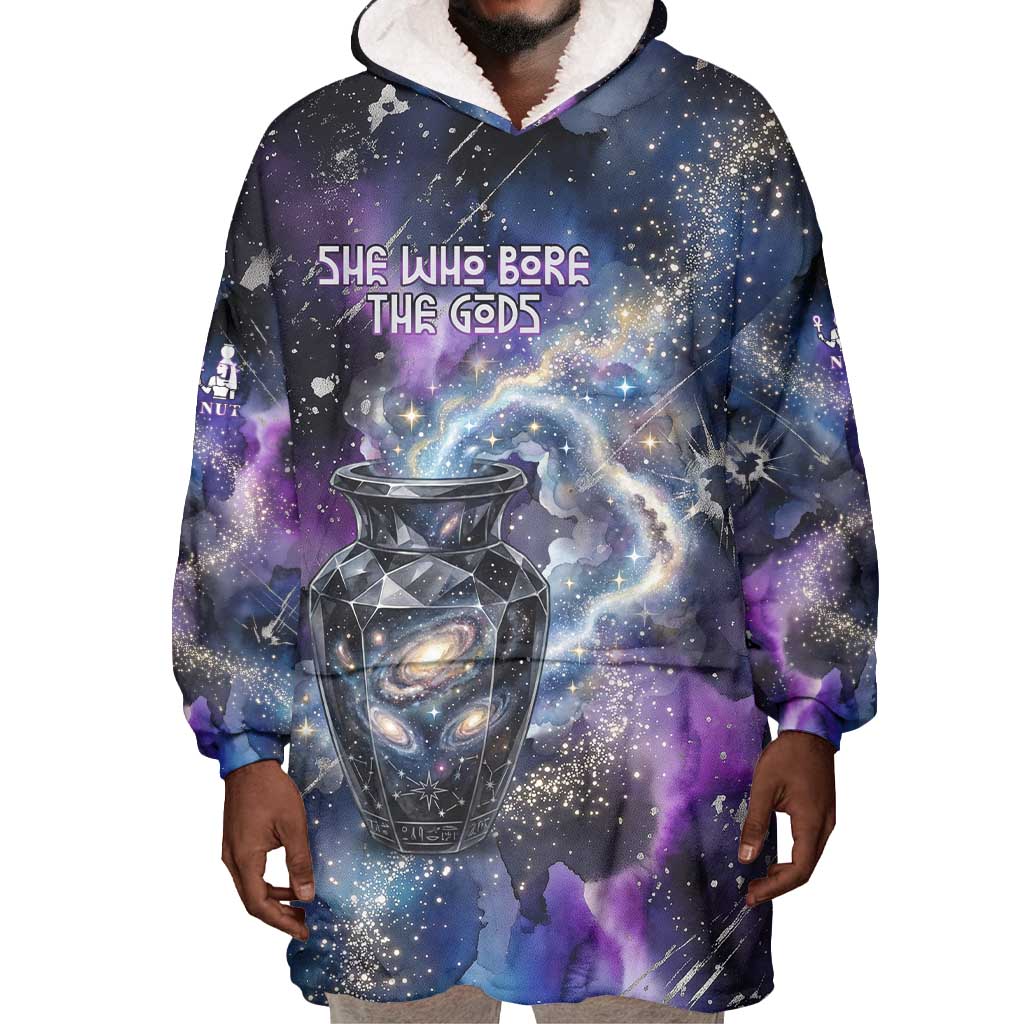 Nut Egyptian Wearable Blanket Hoodie She Who Bore the Gods Galactic Vessel Cosmic Goddess Star Map