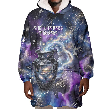 Nut Egyptian Wearable Blanket Hoodie She Who Bore the Gods Galactic Vessel Cosmic Goddess Star Map