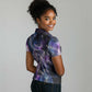 Nut Egyptian Women Polo Shirt She Who Bore the Gods Galactic Vessel Cosmic Goddess Star Map