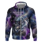 Nut Egyptian Zip Hoodie She Who Bore the Gods Galactic Vessel Cosmic Goddess Star Map
