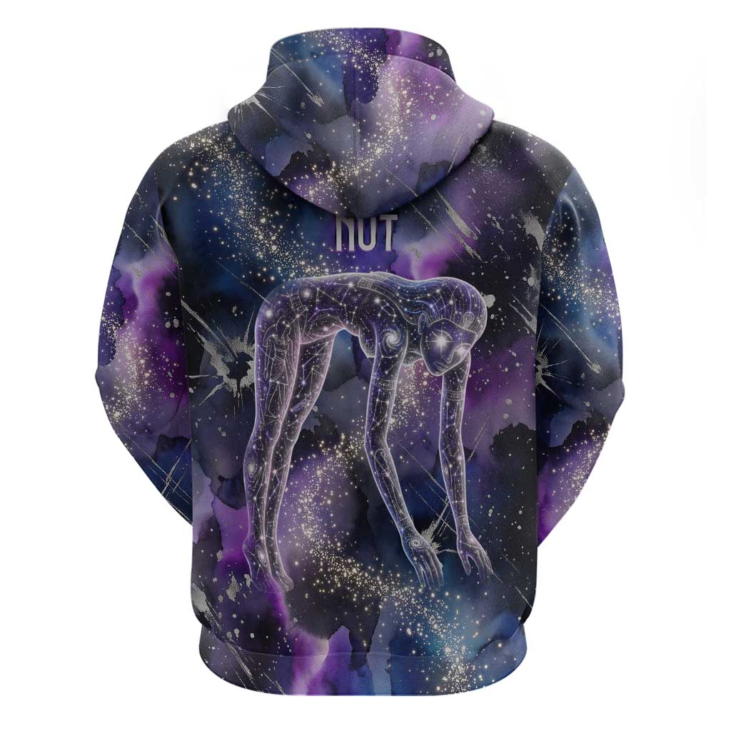 Nut Egyptian Zip Hoodie She Who Bore the Gods Galactic Vessel Cosmic Goddess Star Map