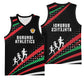 Burundi Basketball Jersey with Athletics Runners Black Red Green Flag Spirit - African Pride