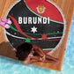 Burundi Beach Blanket with Athletics Runners Black Red Green Flag Spirit