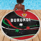 Burundi Beach Blanket with Athletics Runners Black Red Green Flag Spirit