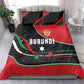 Burundi Bedding Set with Athletics Runners Black Red Green Flag Spirit