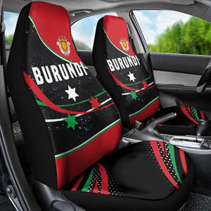 Burundi Car Seat Cover with Athletics Runners Black Red Green Flag Spirit