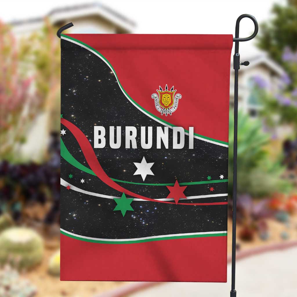 Burundi Garden Flag with Athletics Runners Black Red Green Flag Spirit