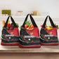 Burundi Grocery Bag with Athletics Runners Black Red Green Flag Spirit