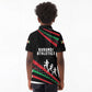 Burundi Kid Polo Shirt with Athletics Runners Black Red Green Flag Spirit