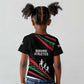 Burundi Kid T shirt with Athletics Runners Black Red Green Flag Spirit