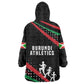 Burundi Kid Wearable Blanket Hoodie with Athletics Runners Black Red Green Flag Spirit