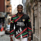Burundi Long Sleeve Button Shirt with Athletics Runners Black Red Green Flag Spirit