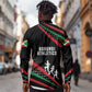 Burundi Long Sleeve Button Shirt with Athletics Runners Black Red Green Flag Spirit
