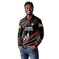 Burundi Long Sleeve Polo Shirt with Athletics Runners Black Red Green Flag Spirit