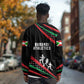 Burundi Long Sleeve Shirt with Athletics Runners Black Red Green Flag Spirit