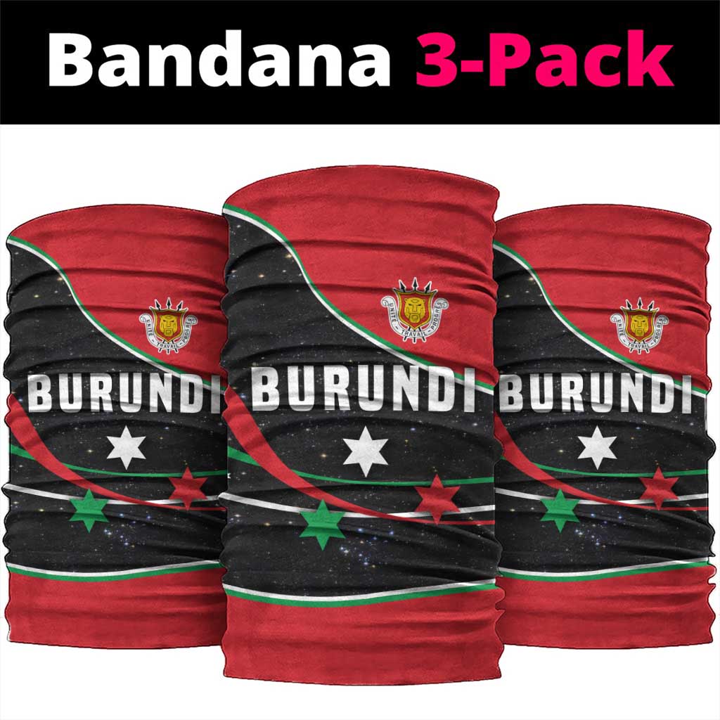 Burundi Neck Gaiter with Athletics Runners Black Red Green Flag Spirit - African Pride