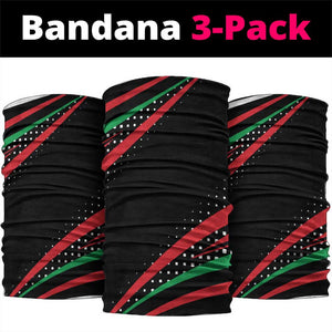 Burundi Neck Gaiter with Athletics Runners Black Red Green Flag Spirit - African Pride