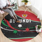 Burundi Round Carpet with Athletics Runners Black Red Green Flag Spirit