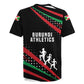 Burundi Rugby Jersey with Athletics Runners Black Red Green Flag Spirit
