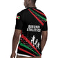 Burundi Rugby Jersey with Athletics Runners Black Red Green Flag Spirit