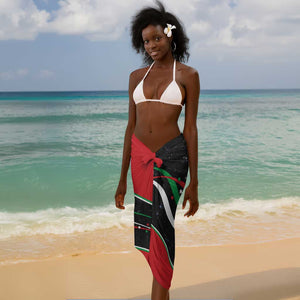 Burundi Sarong with Athletics Runners Black Red Green Flag Spirit