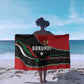 Burundi Sarong with Athletics Runners Black Red Green Flag Spirit
