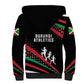 Burundi Sherpa Hoodie with Athletics Runners Black Red Green Flag Spirit