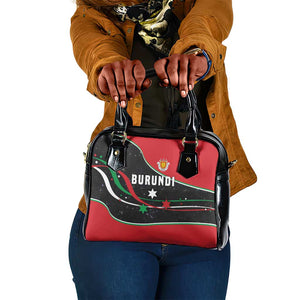 Burundi Shoulder Handbag with Athletics Runners Black Red Green Flag Spirit